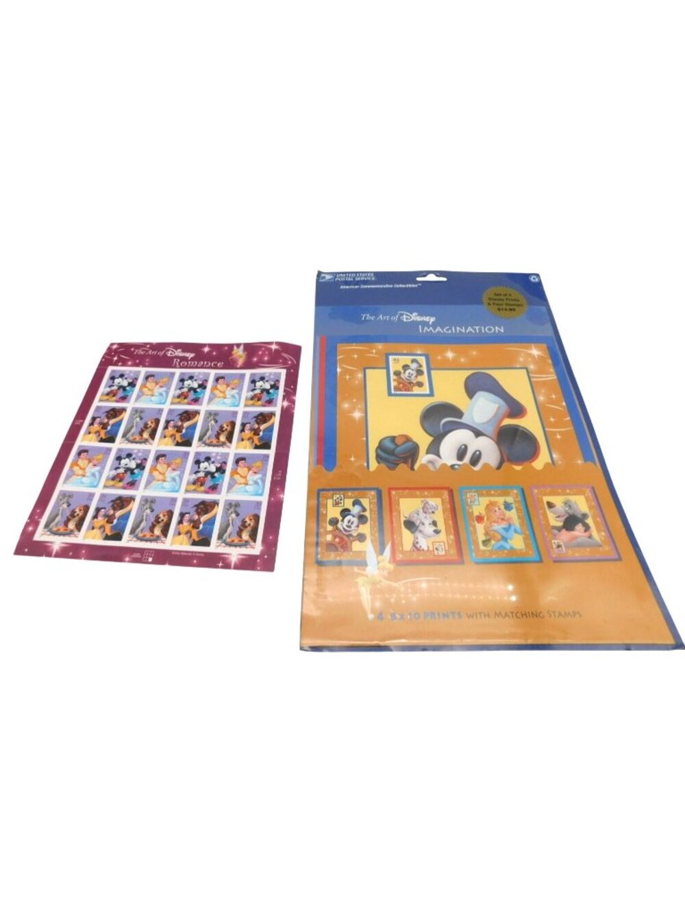 The Art Of Disney Romance Imagination Stamp Sheets Prints USPS Collectible